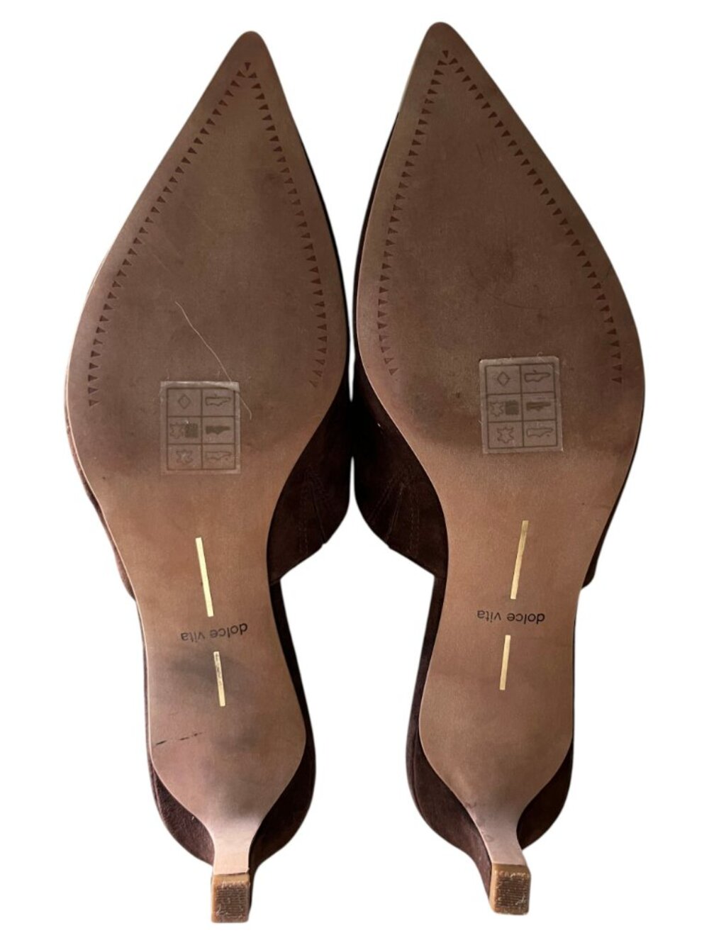 NIB Dolce Vita Lexy Heel Mule in Dark Brown Suede - Picture 4 of 5